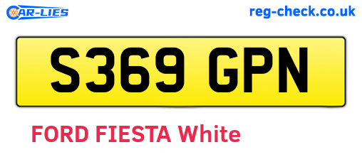 S369GPN are the vehicle registration plates.