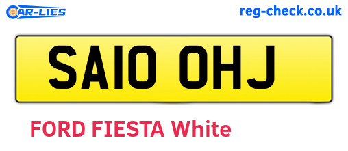 SA10OHJ are the vehicle registration plates.
