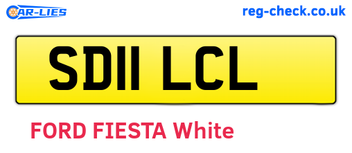 SD11LCL are the vehicle registration plates.