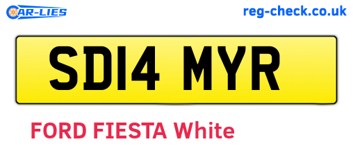SD14MYR are the vehicle registration plates.