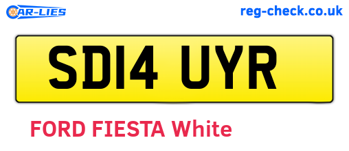 SD14UYR are the vehicle registration plates.