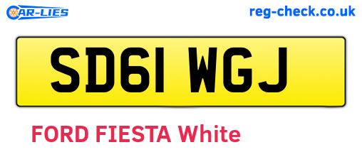 SD61WGJ are the vehicle registration plates.