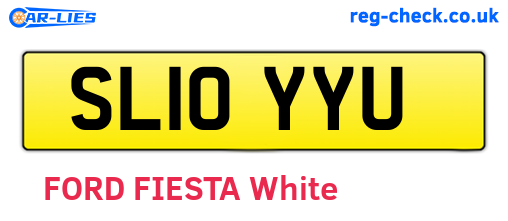 SL10YYU are the vehicle registration plates.