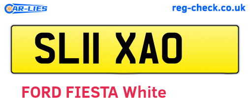 SL11XAO are the vehicle registration plates.