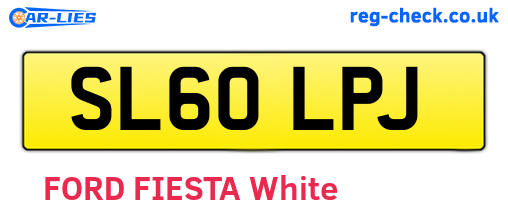 SL60LPJ are the vehicle registration plates.