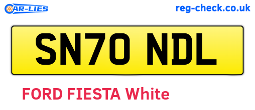 SN70NDL are the vehicle registration plates.