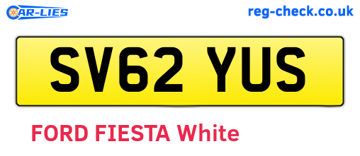 SV62YUS are the vehicle registration plates.