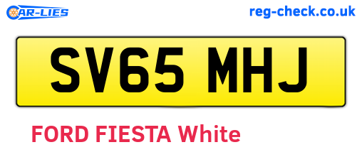 SV65MHJ are the vehicle registration plates.