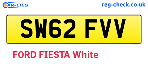 SW62FVV are the vehicle registration plates.