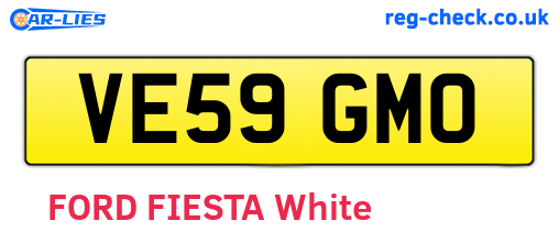 VE59GMO are the vehicle registration plates.