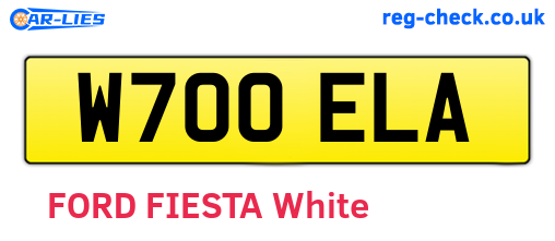 W700ELA are the vehicle registration plates.