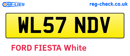 WL57NDV are the vehicle registration plates.