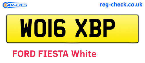 WO16XBP are the vehicle registration plates.