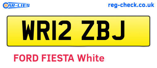 WR12ZBJ are the vehicle registration plates.