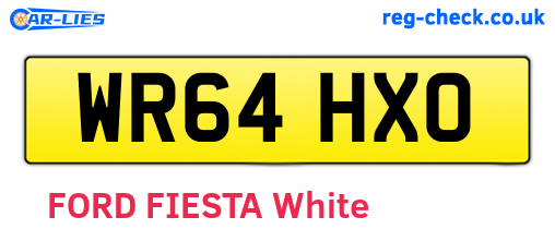 WR64HXO are the vehicle registration plates.