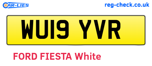 WU19YVR are the vehicle registration plates.