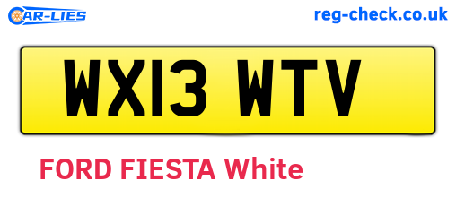WX13WTV are the vehicle registration plates.