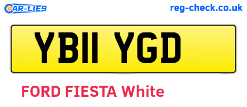 YB11YGD are the vehicle registration plates.