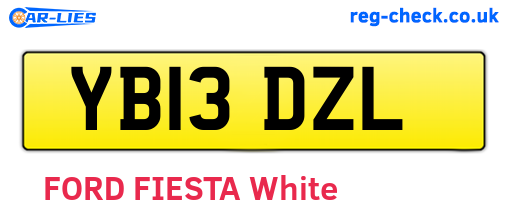 YB13DZL are the vehicle registration plates.