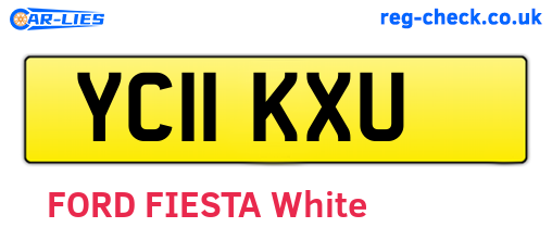 YC11KXU are the vehicle registration plates.