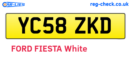 YC58ZKD are the vehicle registration plates.