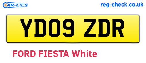 YD09ZDR are the vehicle registration plates.