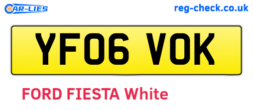 YF06VOK are the vehicle registration plates.
