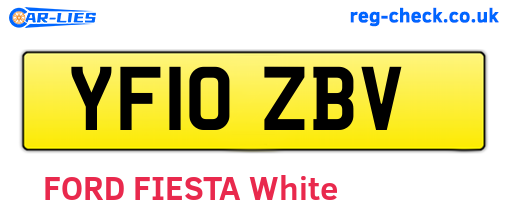 YF10ZBV are the vehicle registration plates.