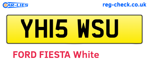 YH15WSU are the vehicle registration plates.