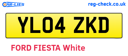 YL04ZKD are the vehicle registration plates.