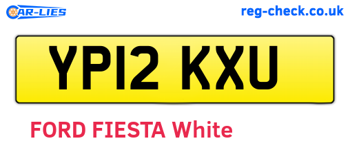 YP12KXU are the vehicle registration plates.