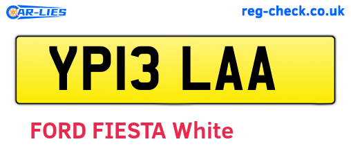 YP13LAA are the vehicle registration plates.