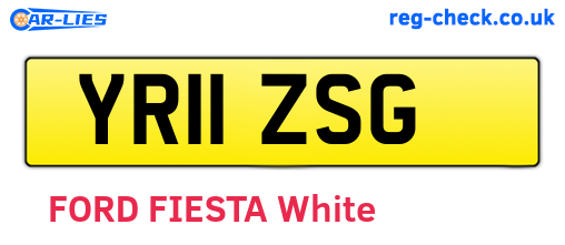 YR11ZSG are the vehicle registration plates.
