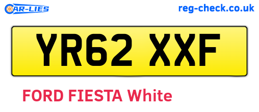 YR62XXF are the vehicle registration plates.