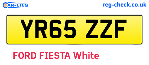 YR65ZZF are the vehicle registration plates.