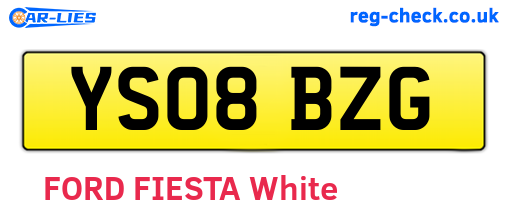 YS08BZG are the vehicle registration plates.