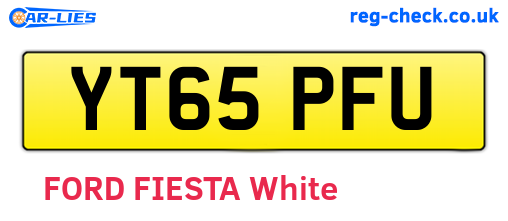 YT65PFU are the vehicle registration plates.