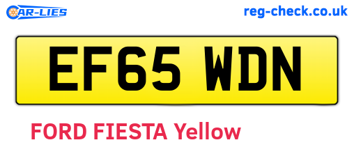 EF65WDN are the vehicle registration plates.
