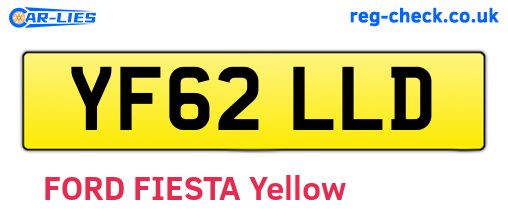 YF62LLD are the vehicle registration plates.