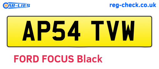 AP54TVW are the vehicle registration plates.