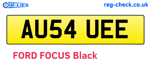 AU54UEE are the vehicle registration plates.