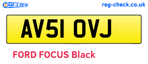AV51OVJ are the vehicle registration plates.