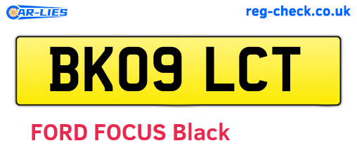 BK09LCT are the vehicle registration plates.