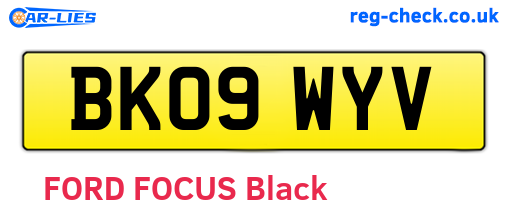 BK09WYV are the vehicle registration plates.