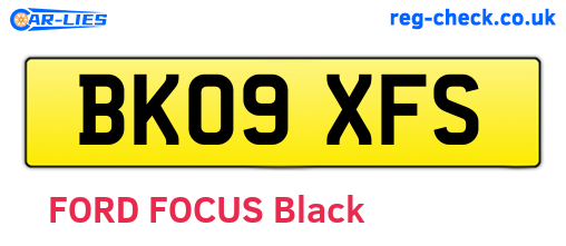 BK09XFS are the vehicle registration plates.