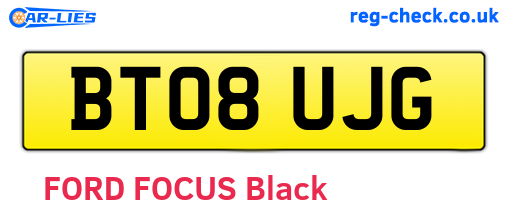BT08UJG are the vehicle registration plates.