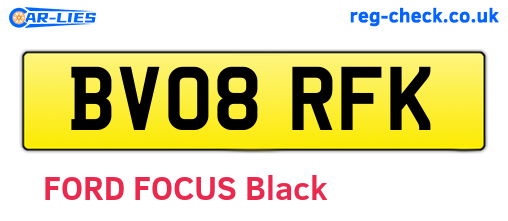 BV08RFK are the vehicle registration plates.