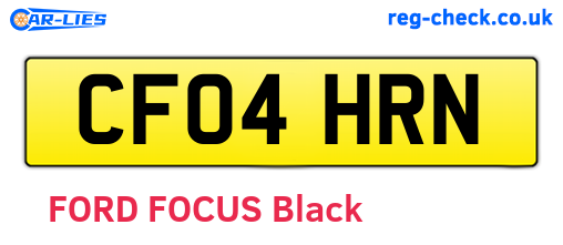 CF04HRN are the vehicle registration plates.