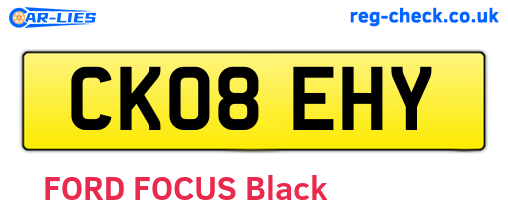 CK08EHY are the vehicle registration plates.