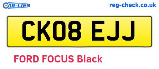 CK08EJJ are the vehicle registration plates.